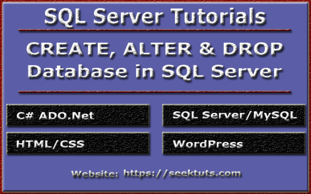 You are currently viewing How To Create Alter and Drop Database in SQL