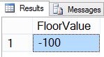 Floor with negative argument and variable